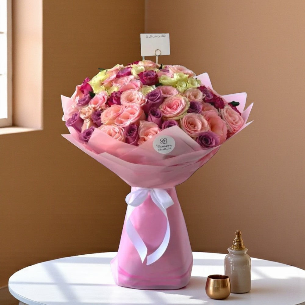باقة الملكة 100 ورده Flowery فلاوري.