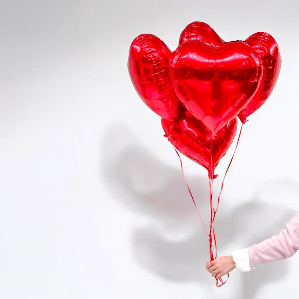 5 بالونات على شكل قلب Flowery فلاوري.