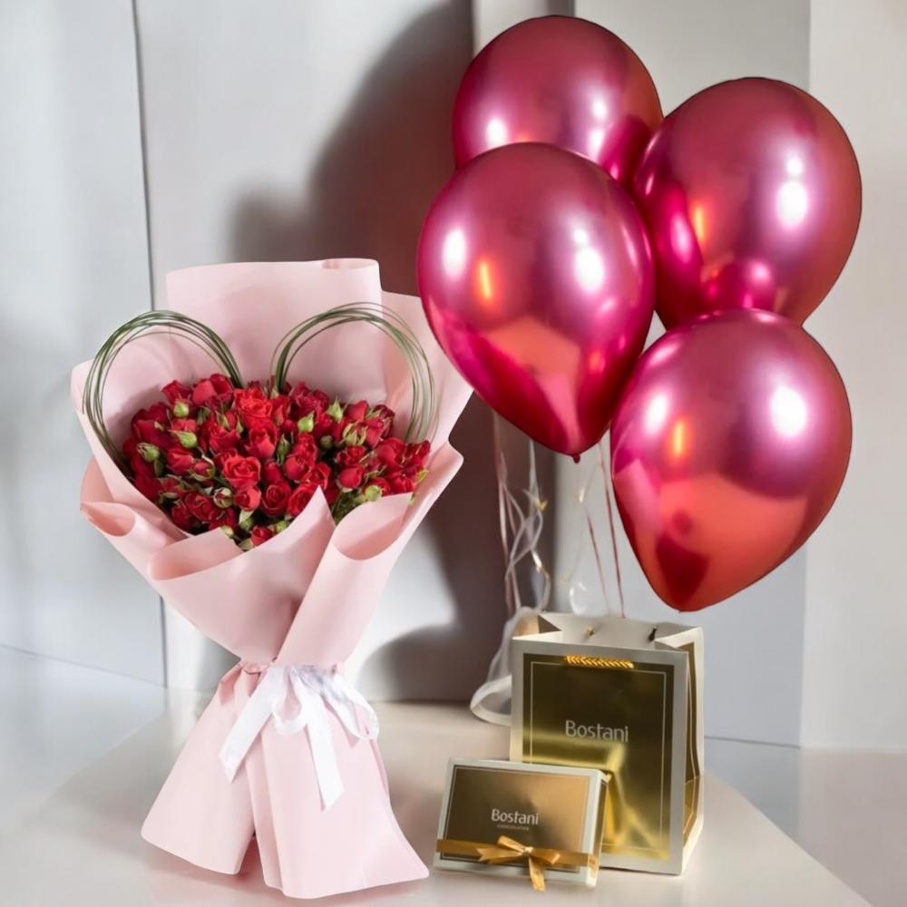 باقة ورد حمرا Flowery فلاوري.