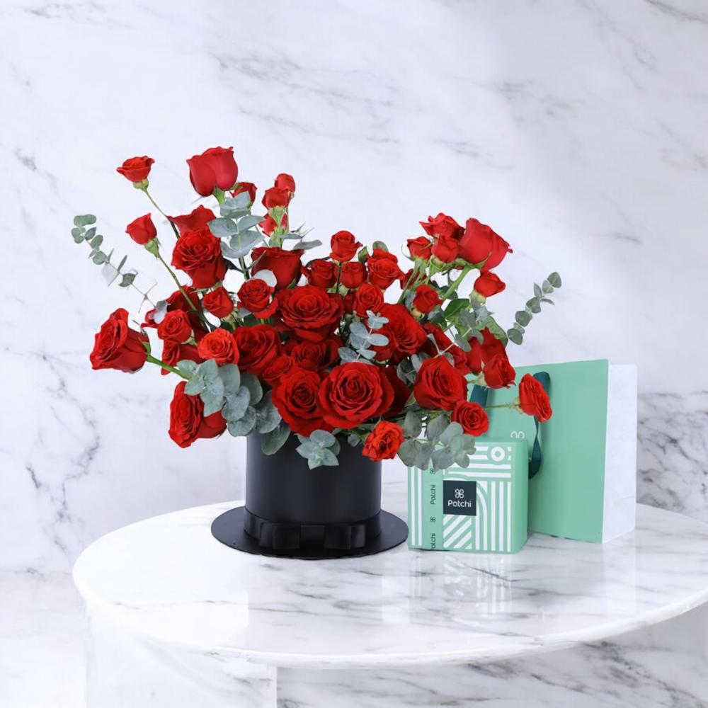 باقة ورد باتشي الفاخرة للأعياد والمناسبات Flowery فلاوري.