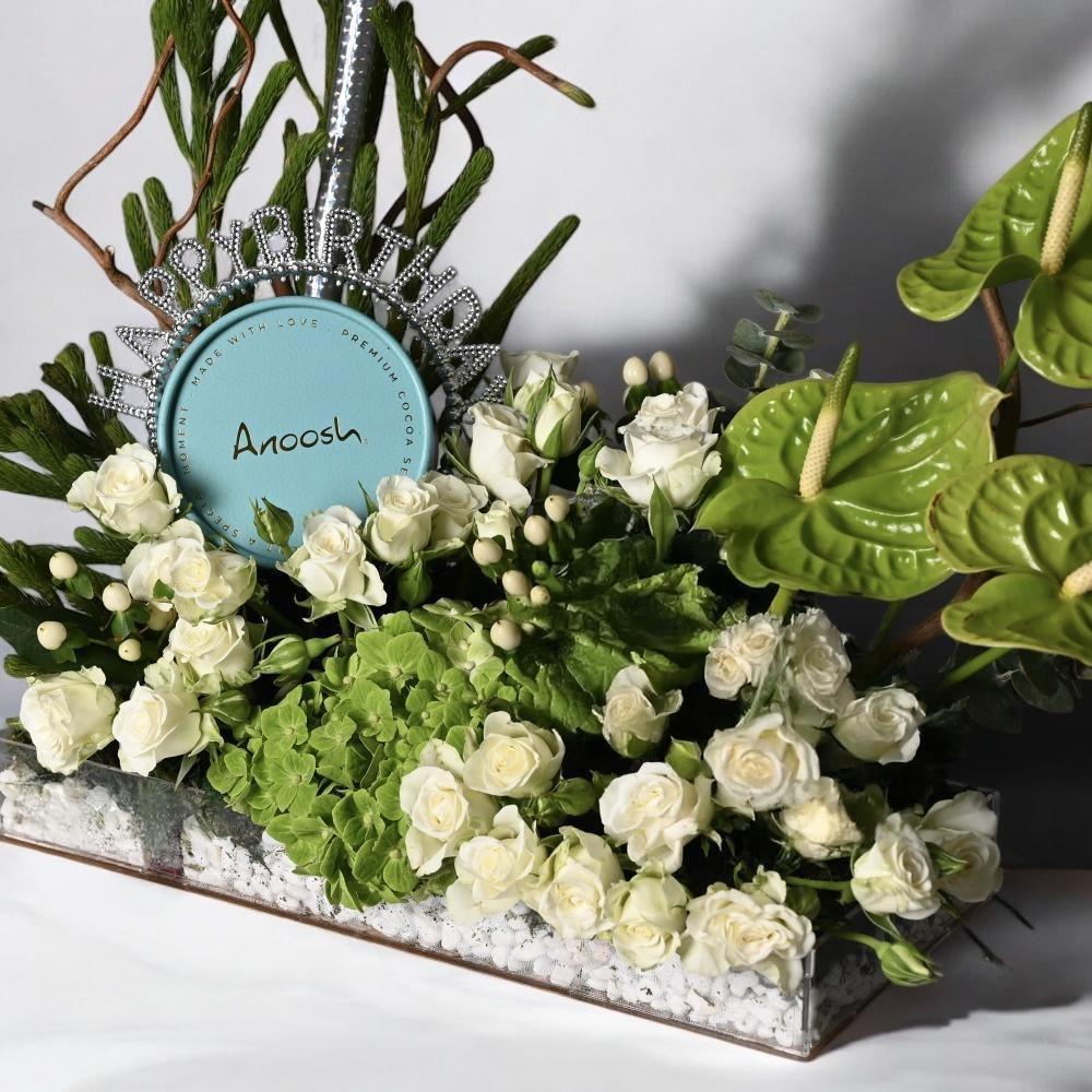 هدية عيد الميلاد مع شوكلاتة انوش Flowery فلاوري.