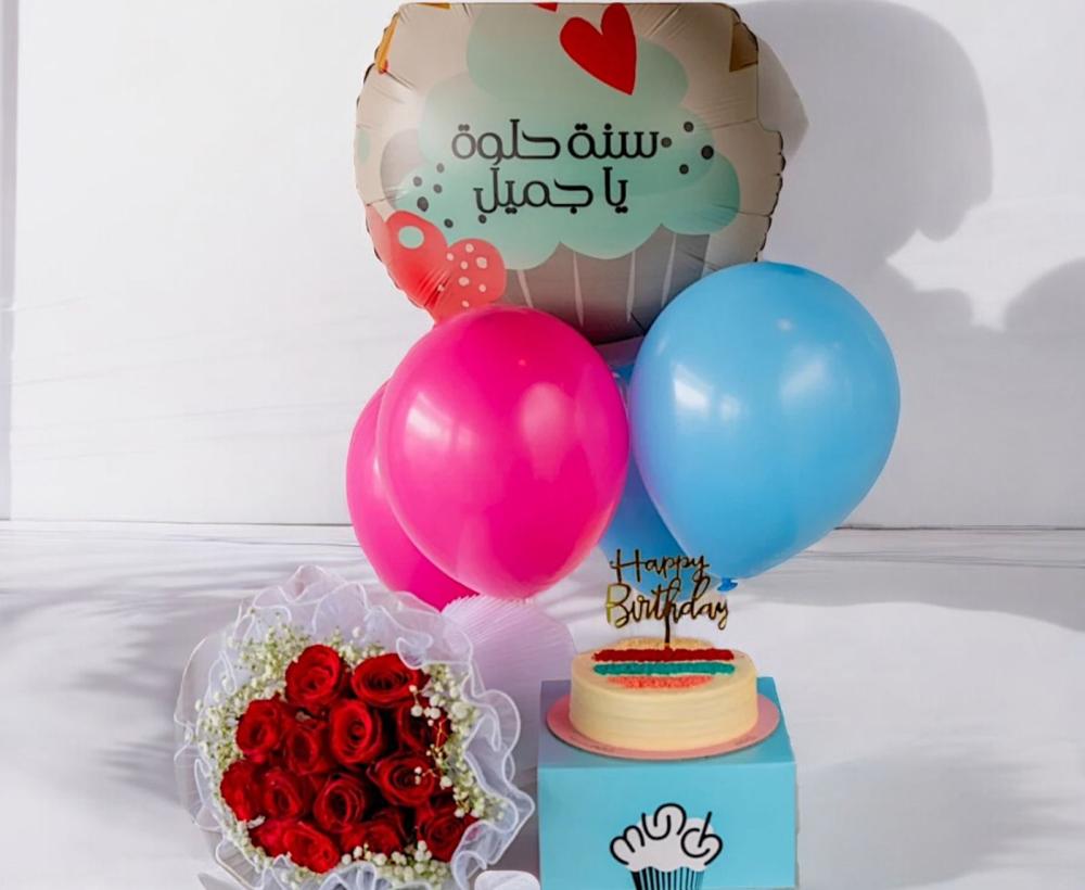 باقة الميلاد السعيد Flowery فلاوري.