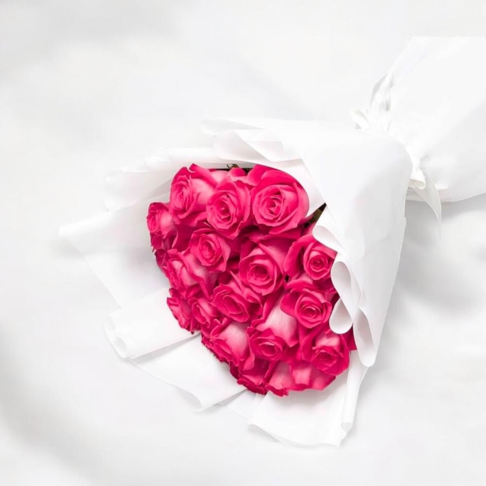 باقة ورد فوشي 20 ورده Flowery فلاوري.