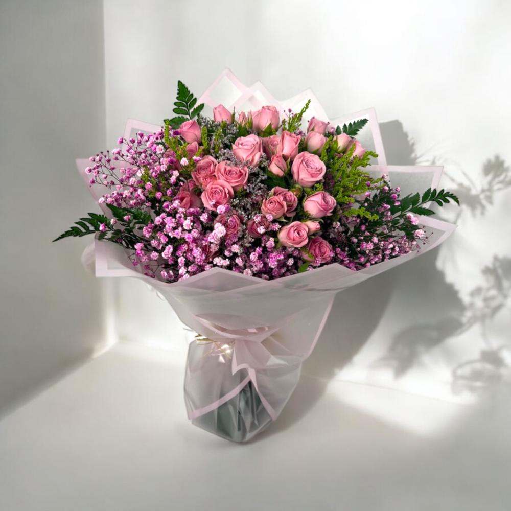 باقة ورد جوري وردي Flowery فلاوري.