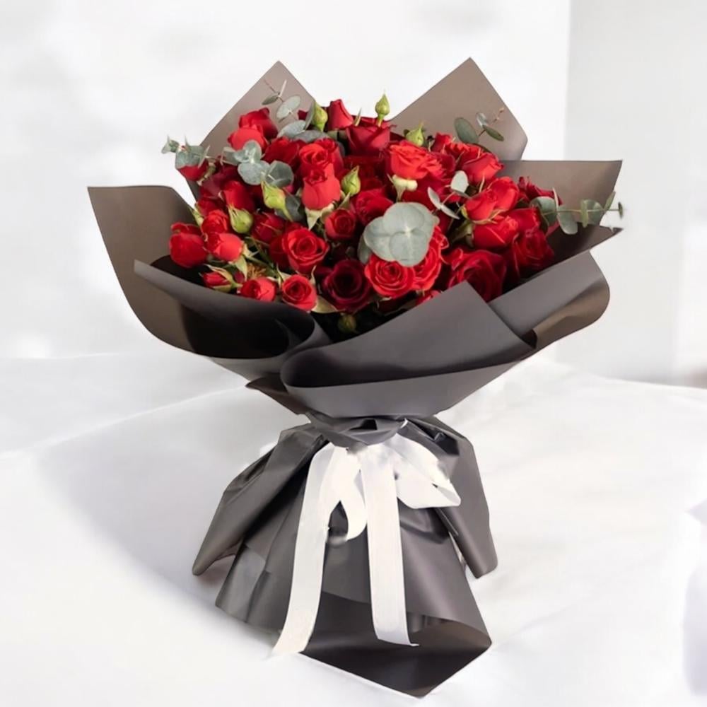 بوكيه ورد احمر Flowery فلاوري.