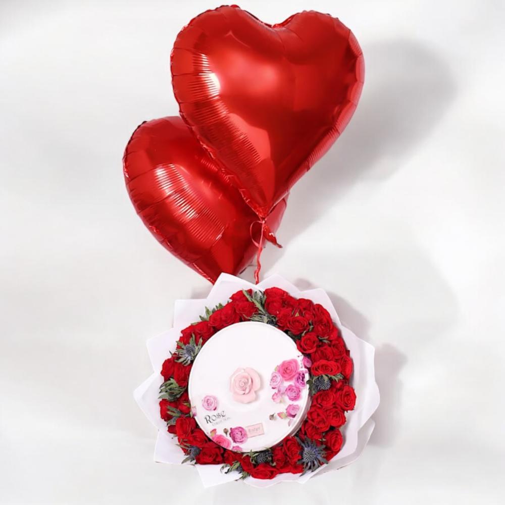 باقة قلب الحب Flowery فلاوري.