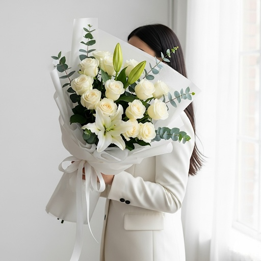 باقة أزهار الليالي البيضاء