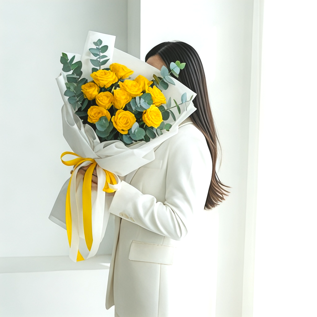 Everlasting Joy Bouquet - Yellow Roses
