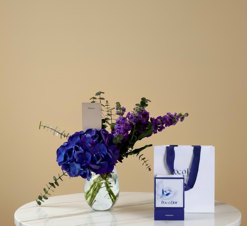 مزهرية الأناقة الملكية مع شوكولاتة بوكودور