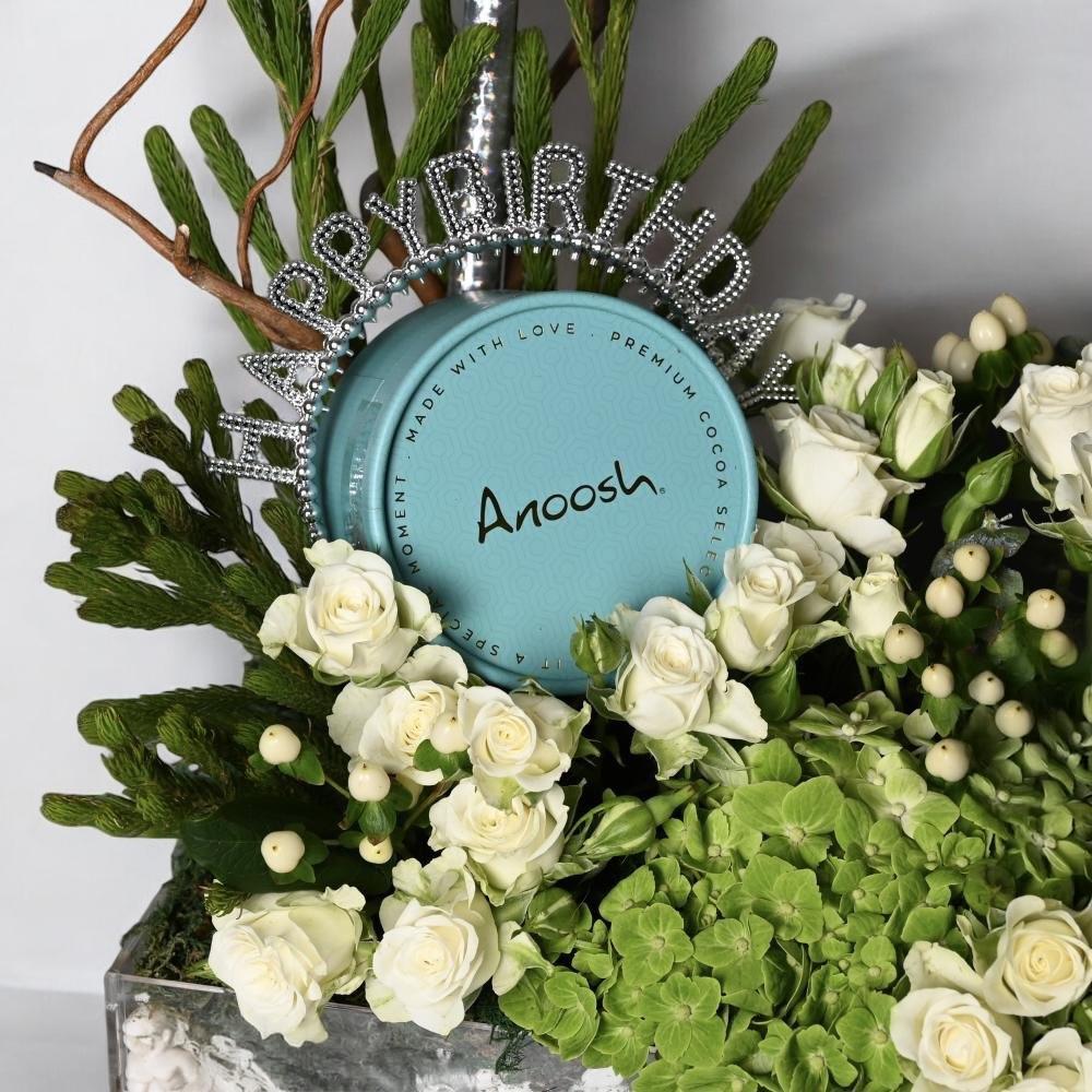 هدية عيد الميلاد مع شوكلاتة انوش Flowery فلاوري.