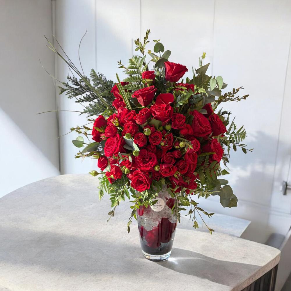 فازة سحر الاحمر Flowery فلاوري.