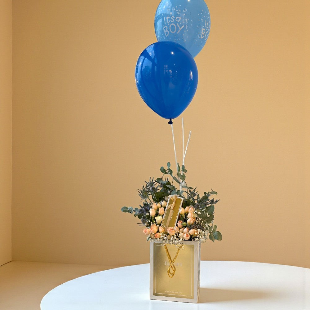 هدية مولود من بستاني Flowery فلاوري.