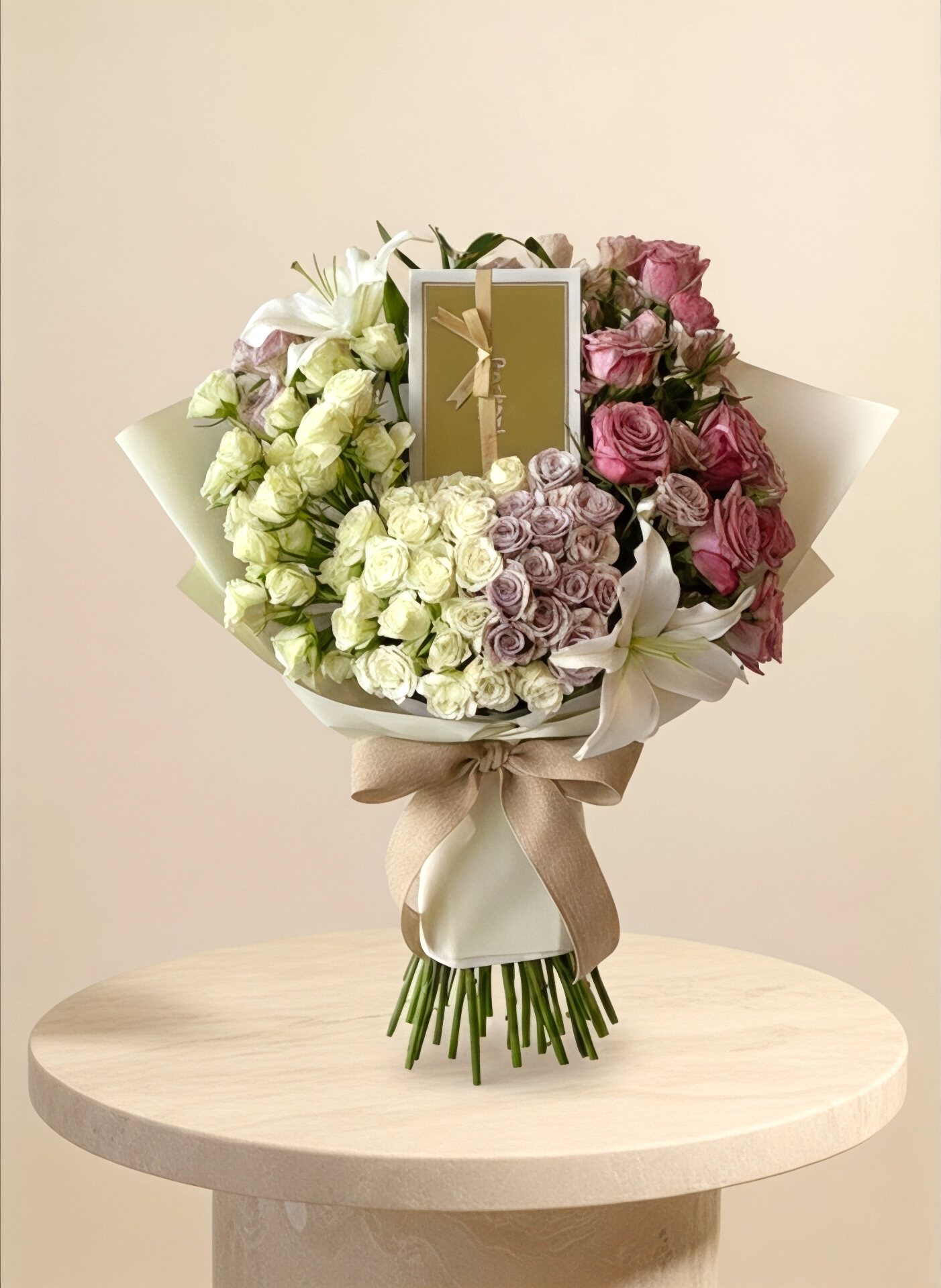 باقة "مفاجأة العمر" الفاخرة مع شوكولاتة بستاني