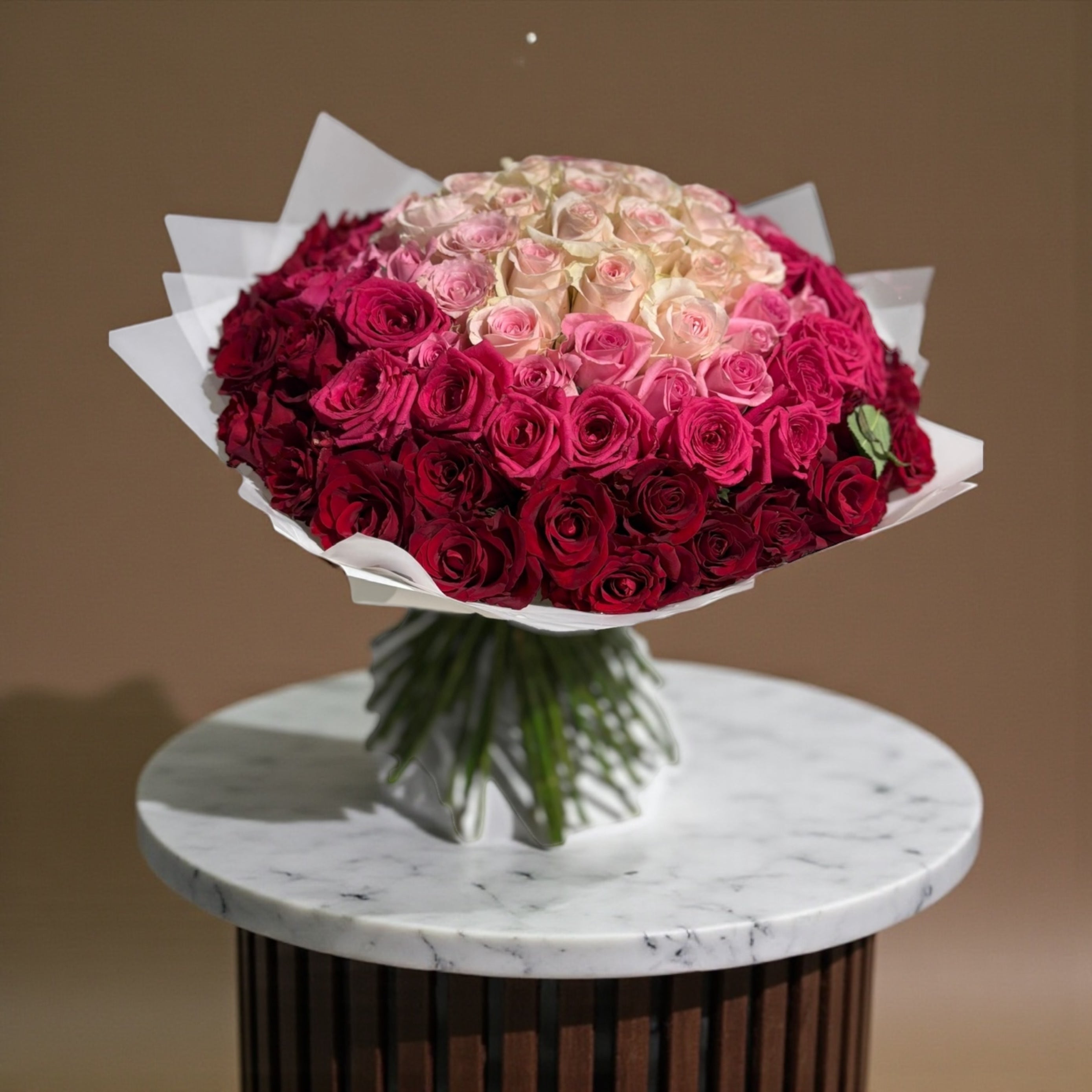 باقة الورد المتدرجة