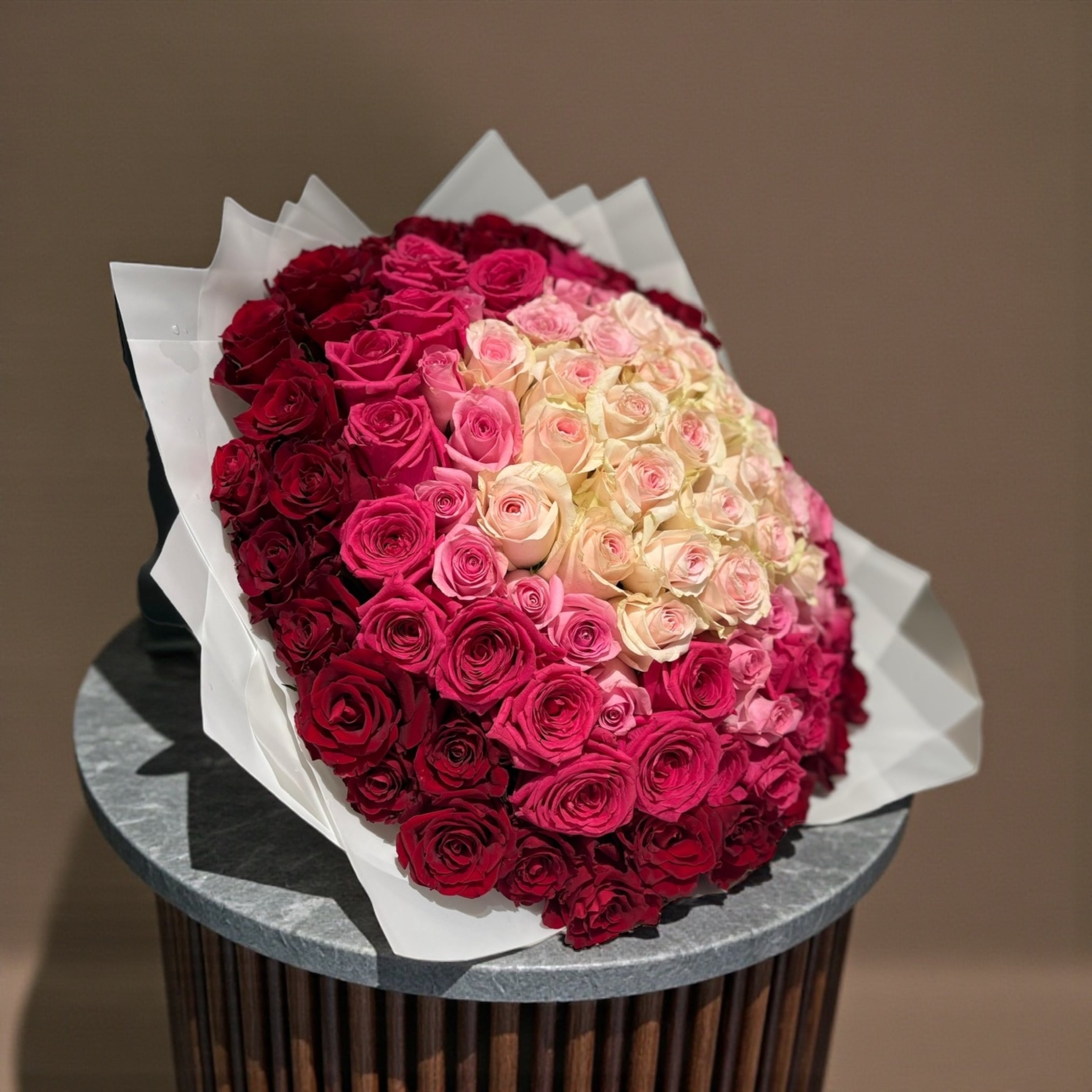 باقة الورد المتدرجة